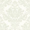 Regal Damask Wallpaper in Green on Cream