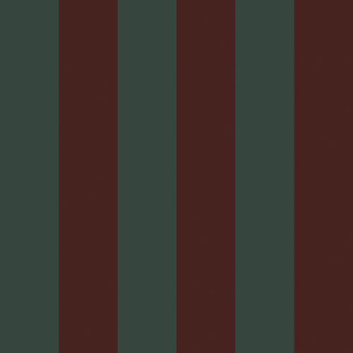 Regent Stripe Wallpaper in Garnet and Pine Green
