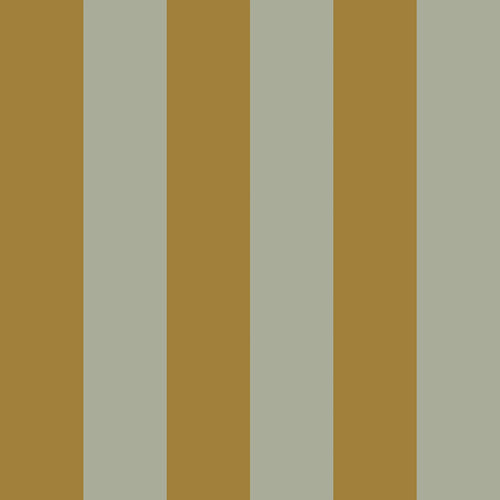 Regent Stripe Wallpaper in Mustard and Warm Grey