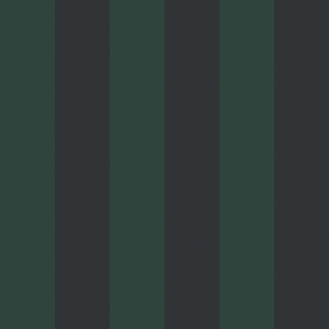 Sample of Regent Stripe Wallpaper in Oxford Blue and Pine Green