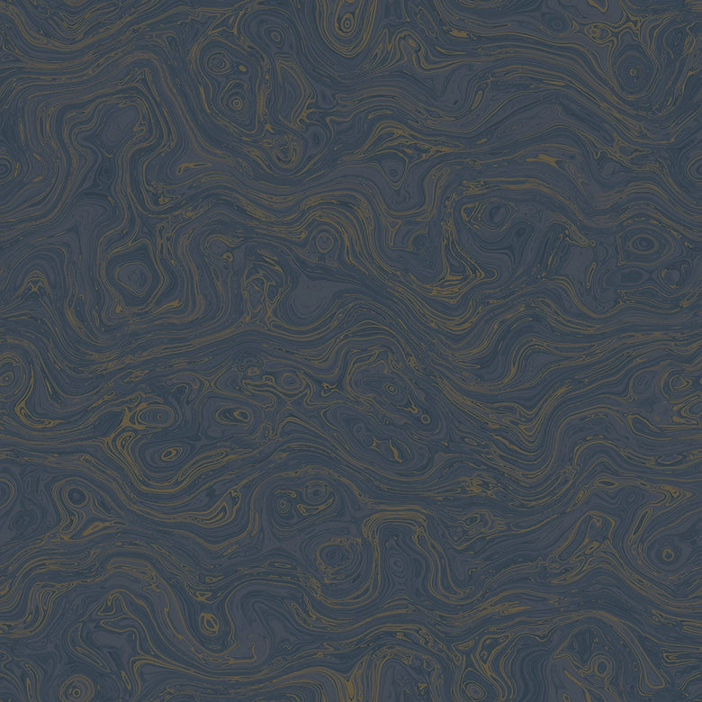 Sample of Rockpool Marble Wallpaper in Classic Navy