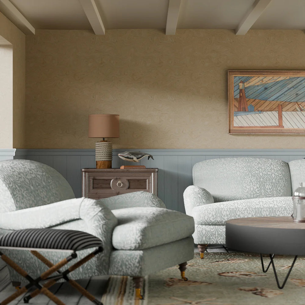 Rockpool Marble Wallpaper in Antique Gold