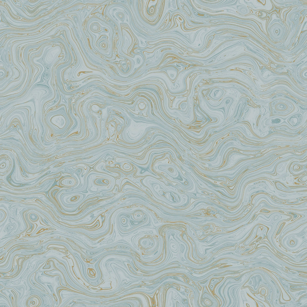 Rockpool Marble Wallpaper in Mineral Mist