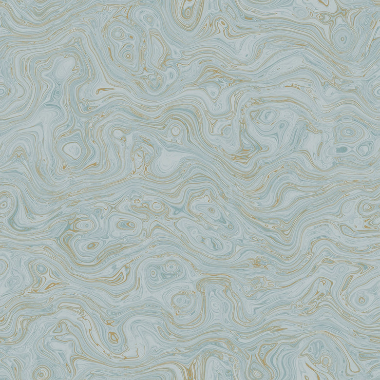 Rockpool Marble Wallpaper in Mineral Mist