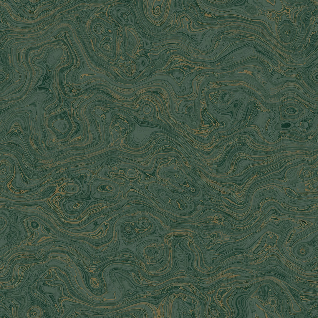 Sample of Rockpool Marble Wallpaper in Rustic Green