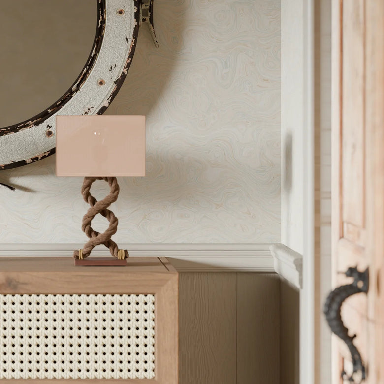 Rockpool Marble Wallpaper in Sand