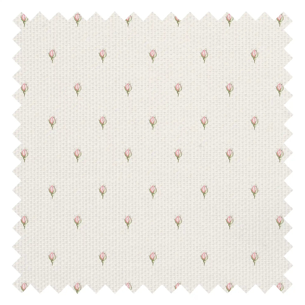 Rose Bud Fabric in Parchment Cream