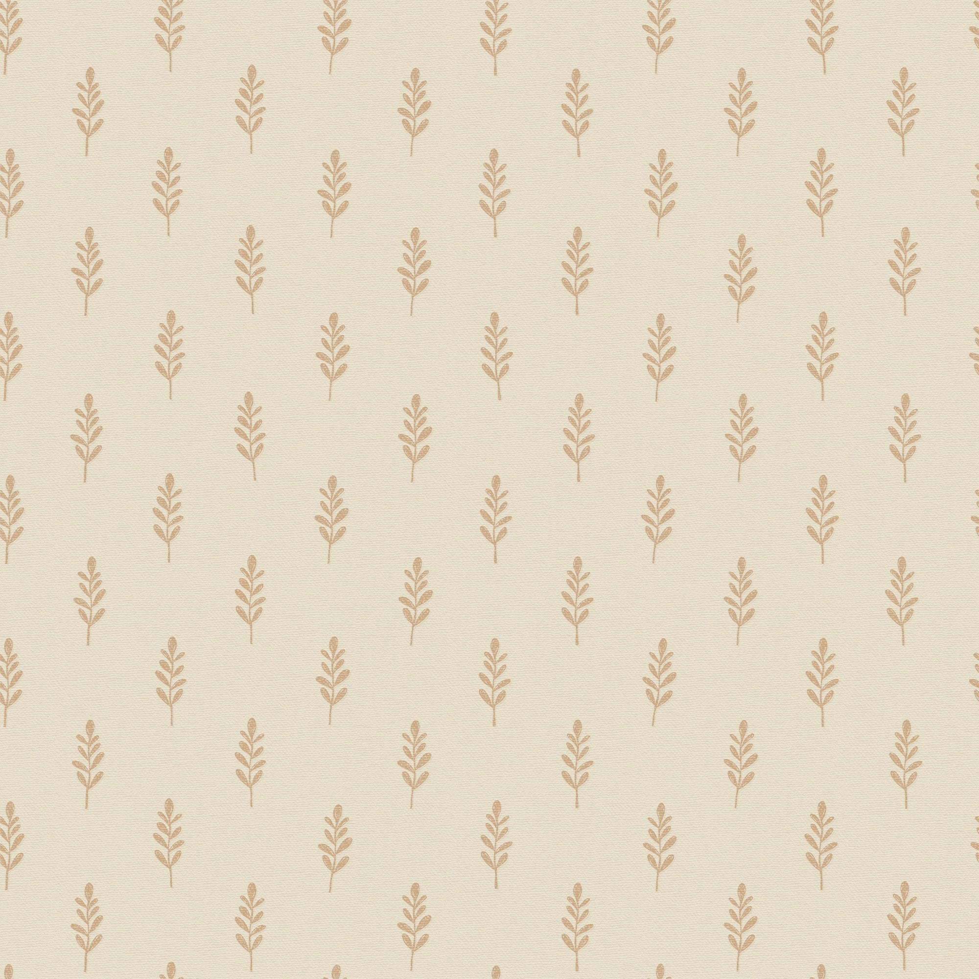 Rowan Wallpaper in Latte on Warm Cream
