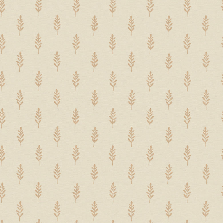 Rowan Wallpaper in Latte on Warm Cream