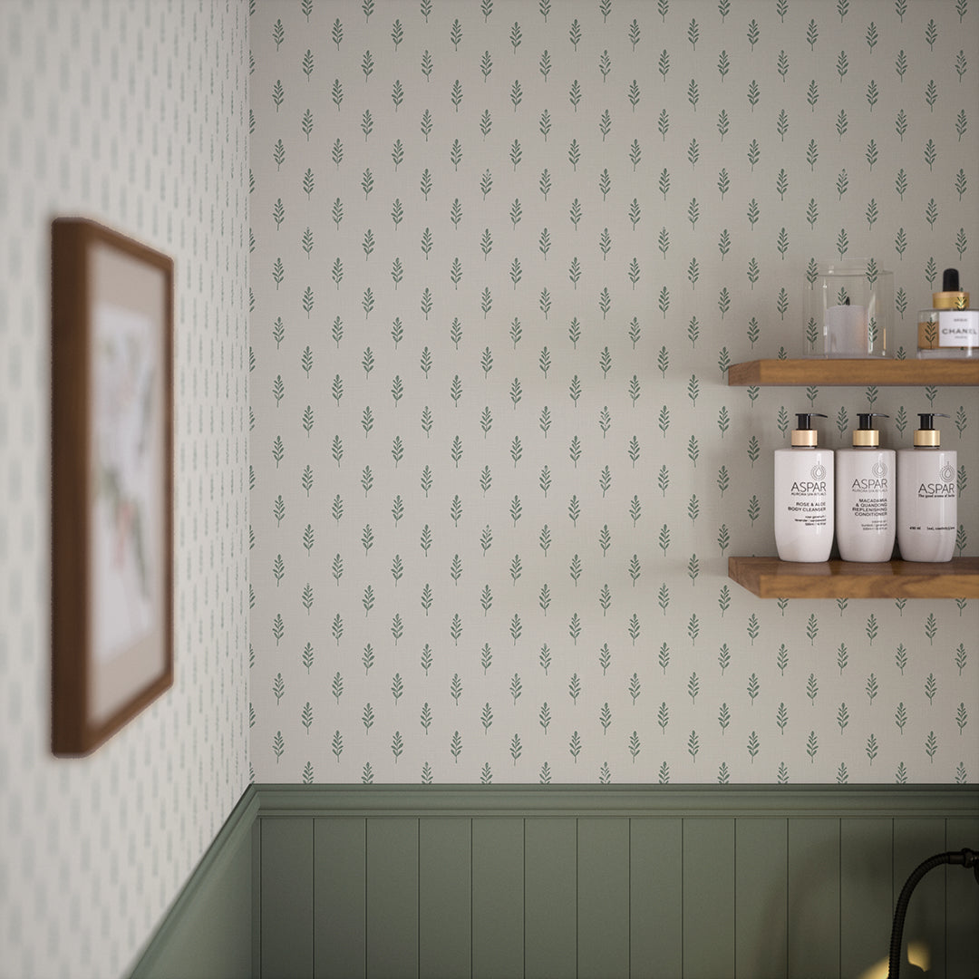 cream leaf wallpaper uk