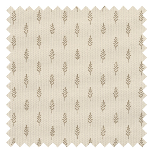 Rowan Fabric in Soft Brown on Biscuit
