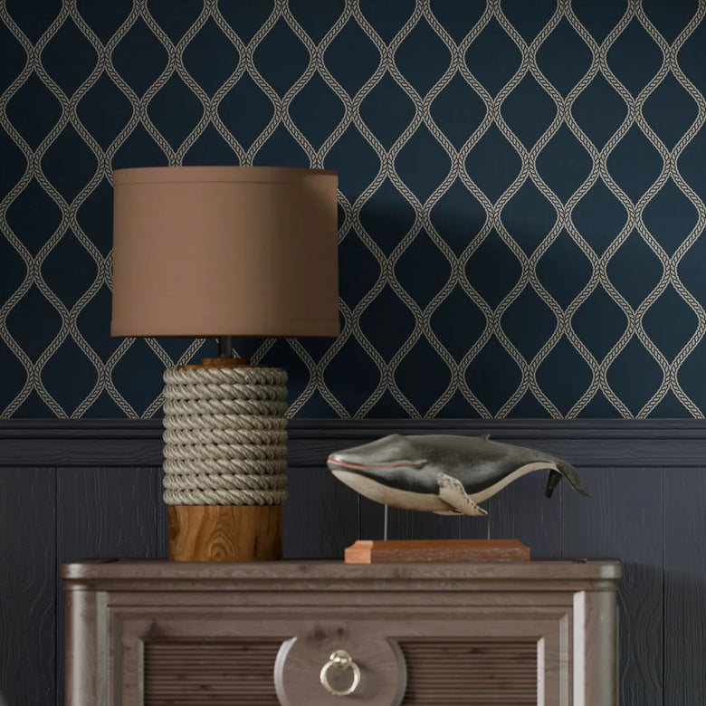 Royal Dockyard Wallpaper in Classic Navy