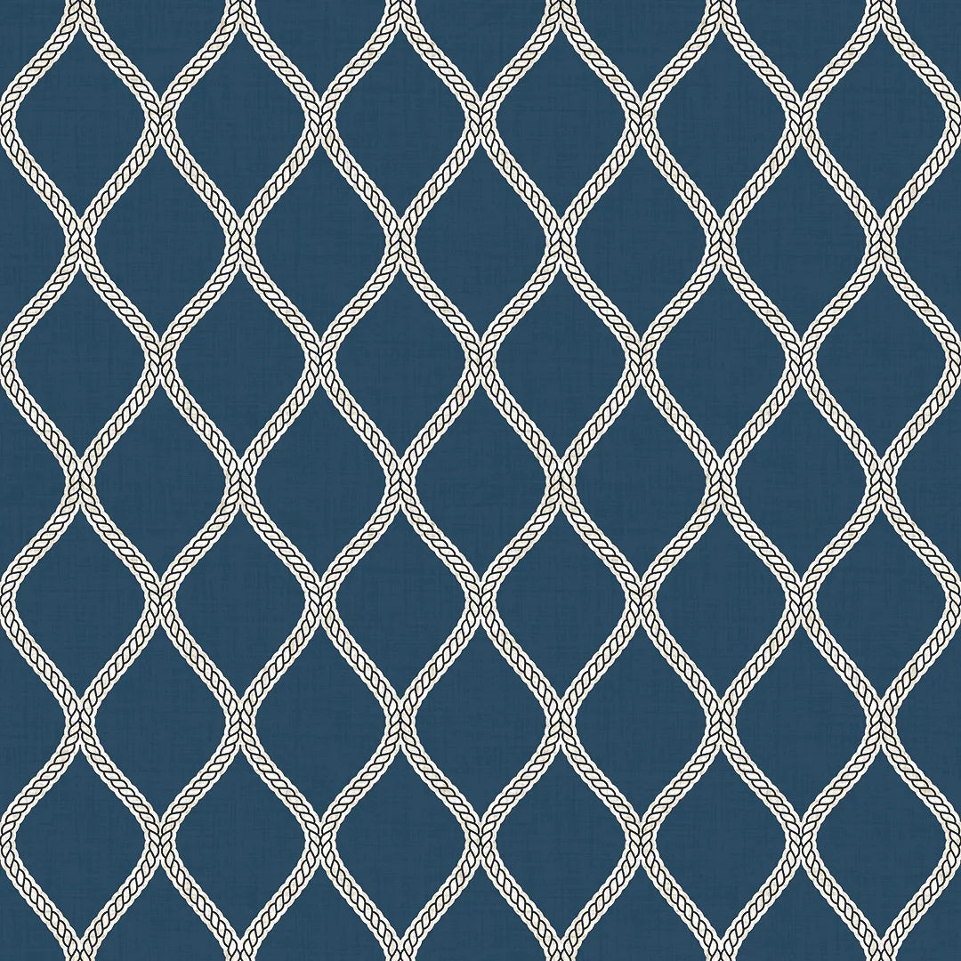 Sample of Royal Dockyard Wallpaper in Classic Navy
