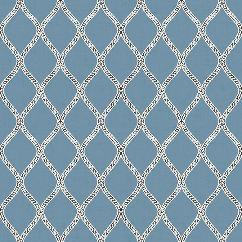 Royal Dockyard Wallpaper in Cornflower Blue