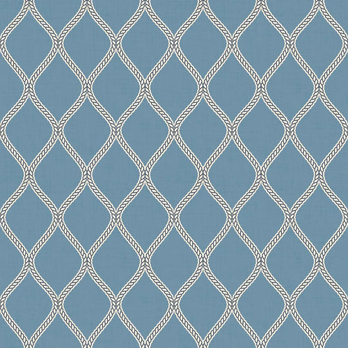 Sample of Royal Dockyard Wallpaper in Cornflower Blue