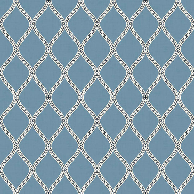 Royal Dockyard Wallpaper in Cornflower Blue