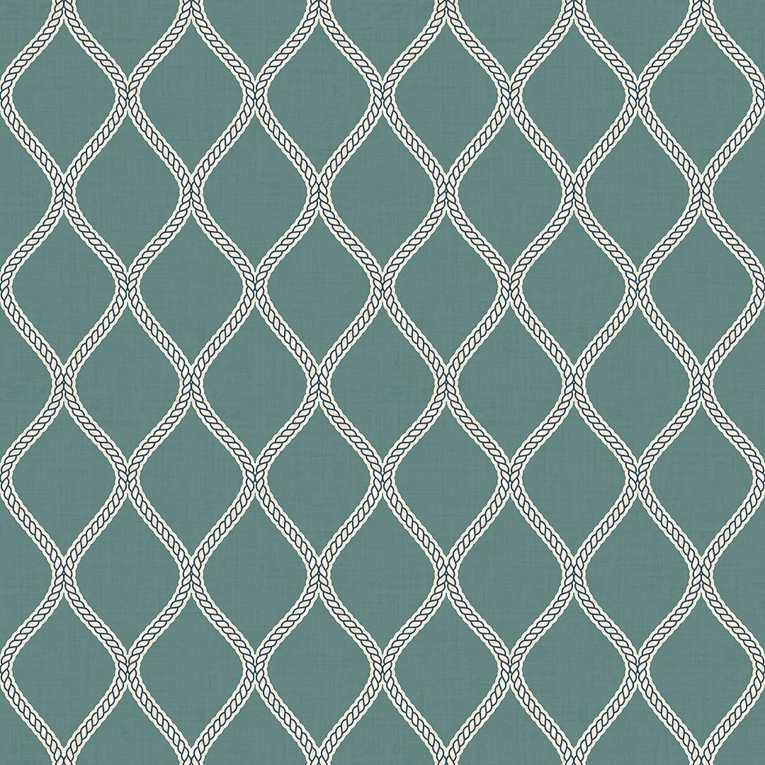 Sample of Royal Dockyard Wallpaper in Teal
