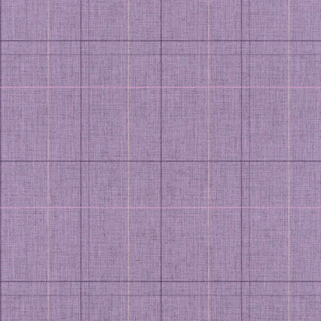 Royal Check Wallpaper in Lavender, Plum and Beige