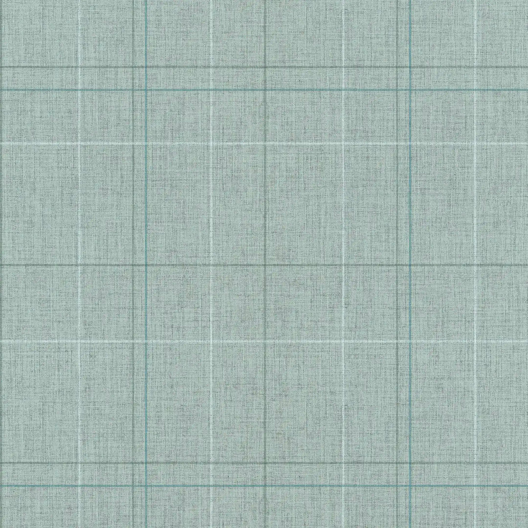 Royal Check Wallpaper in Seafoam, Dark Green and Turquoise