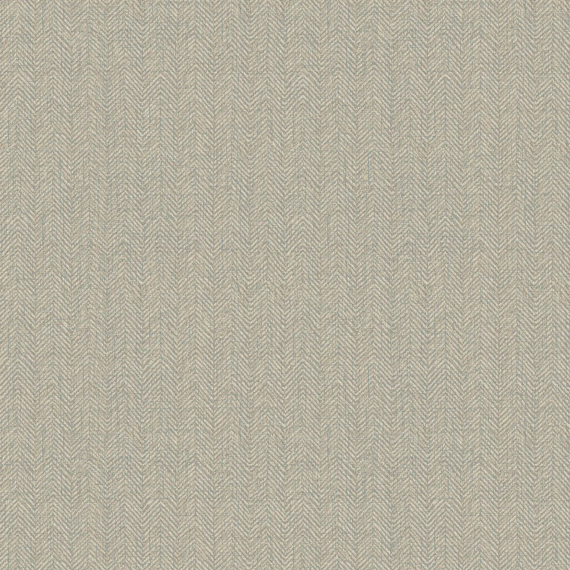 Royal Herringbone Wallpaper in Beige