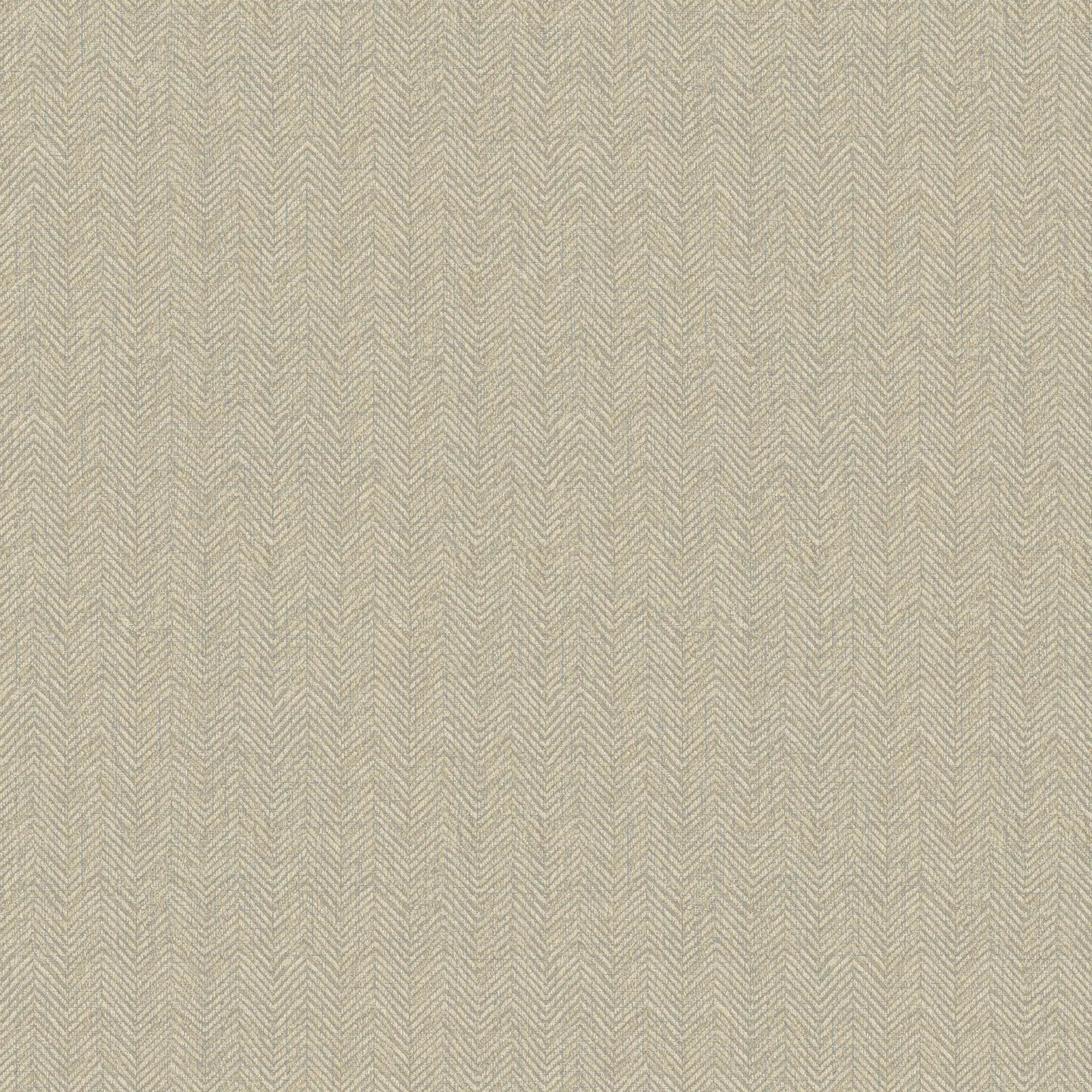 Royal Herringbone Wallpaper in Cream