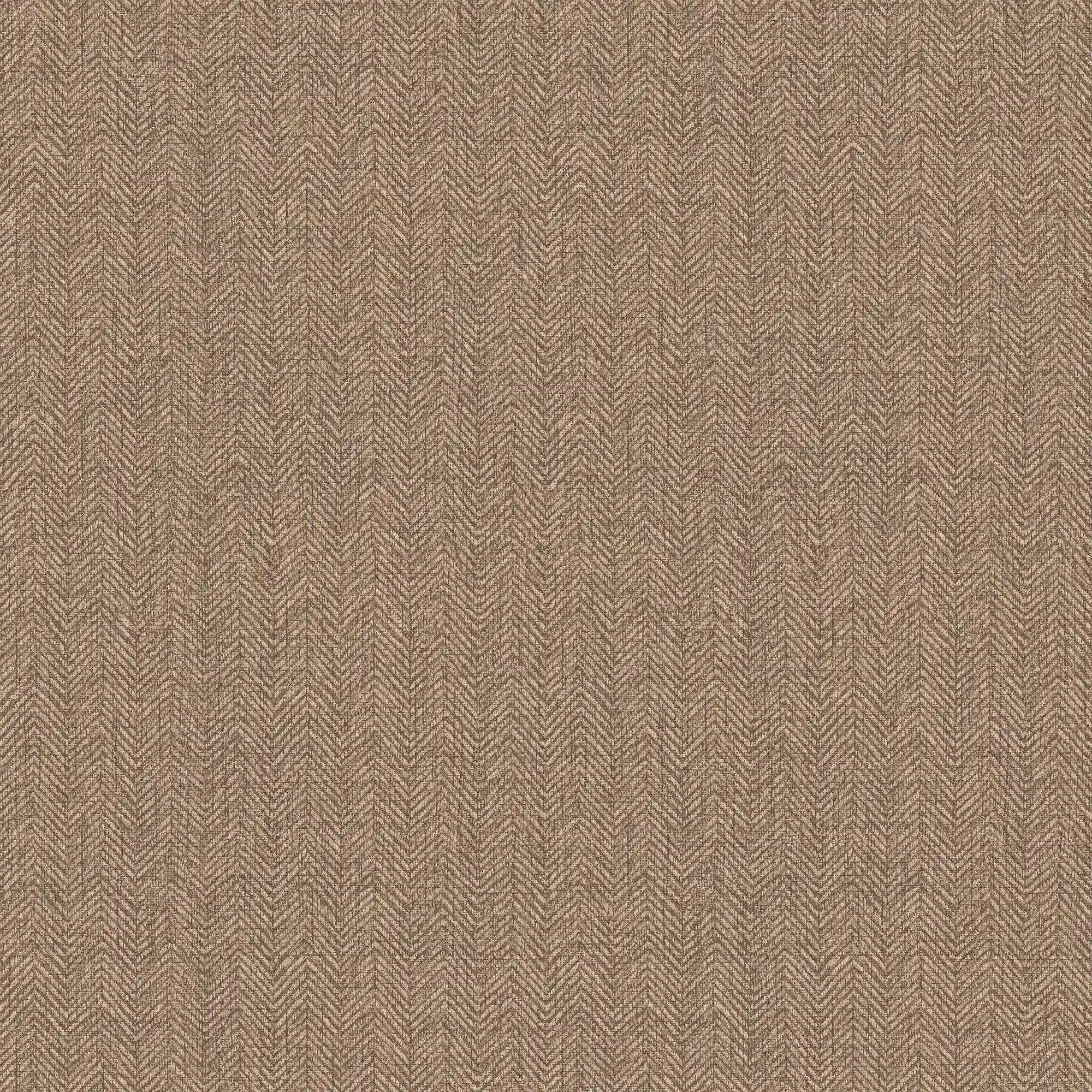 Royal Herringbone Wallpaper in Dark Camel