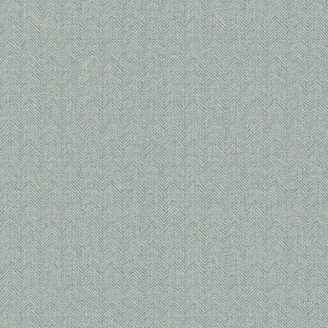 Royal Herringbone Wallpaper in Soft Teal