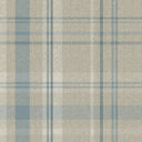 Royal Herringbone Tartan Wallpaper in Beige, Soft Teal and Cream