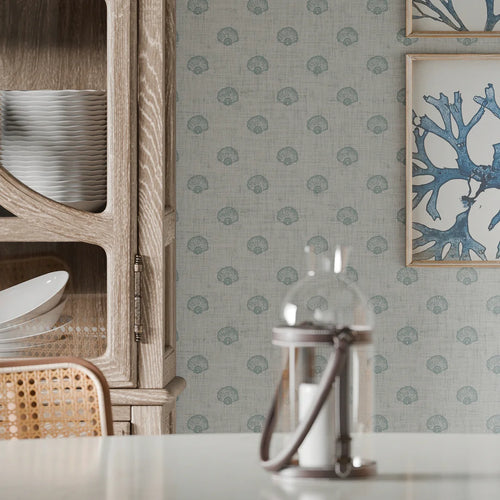 Runswick Bay Wallpaper in Teal