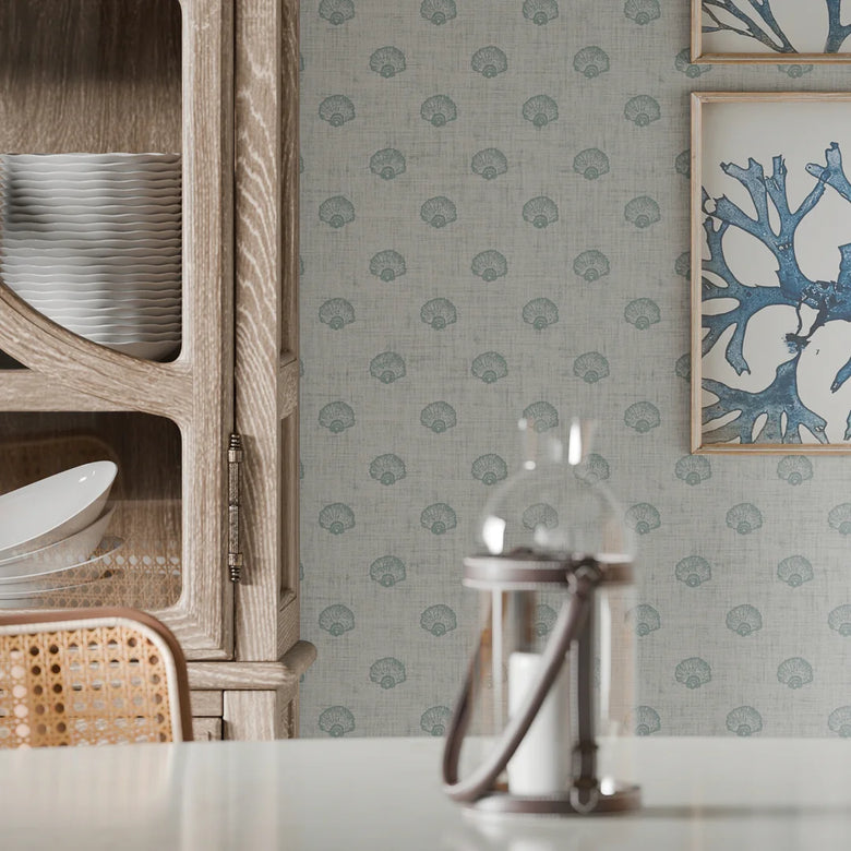 Runswick Bay Wallpaper in Teal