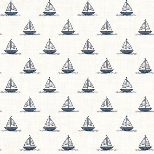 Sail Away Wallpaper in Classic Navy