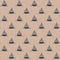 Sail Away Wallpaper in Classic Navy on Soft Spice