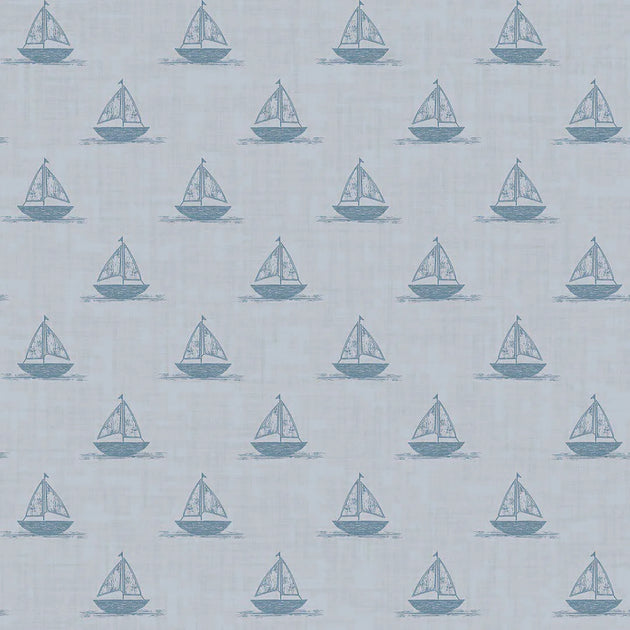 Sail Away Wallpaper in Cornflower Blue