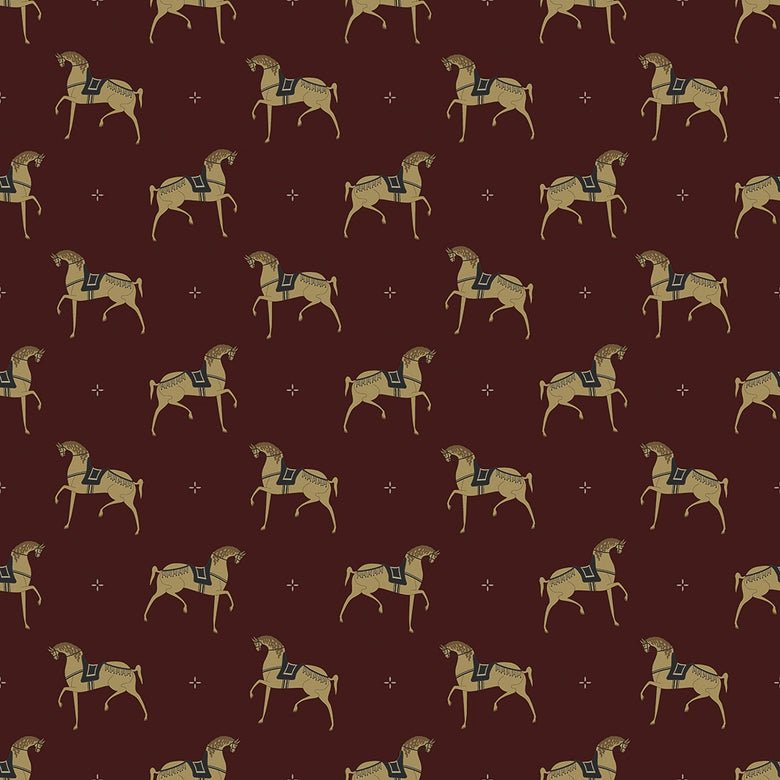 Sample of Seabiscuit Wallpaper in Garnet