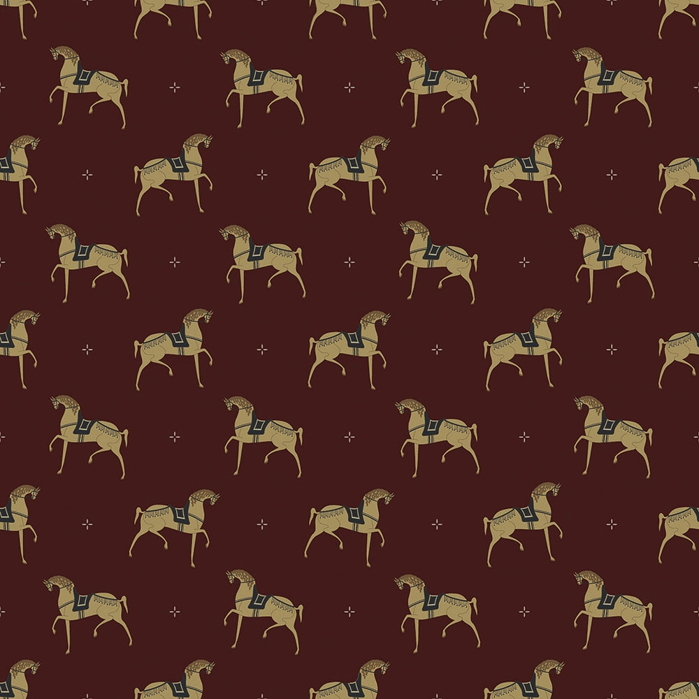 Seabiscuit Wallpaper in Garnet