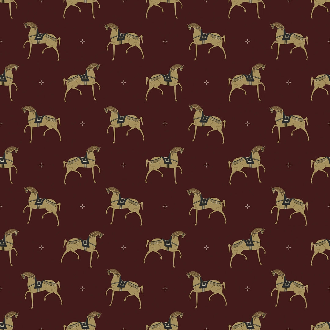 Seabiscuit Wallpaper in Garnet