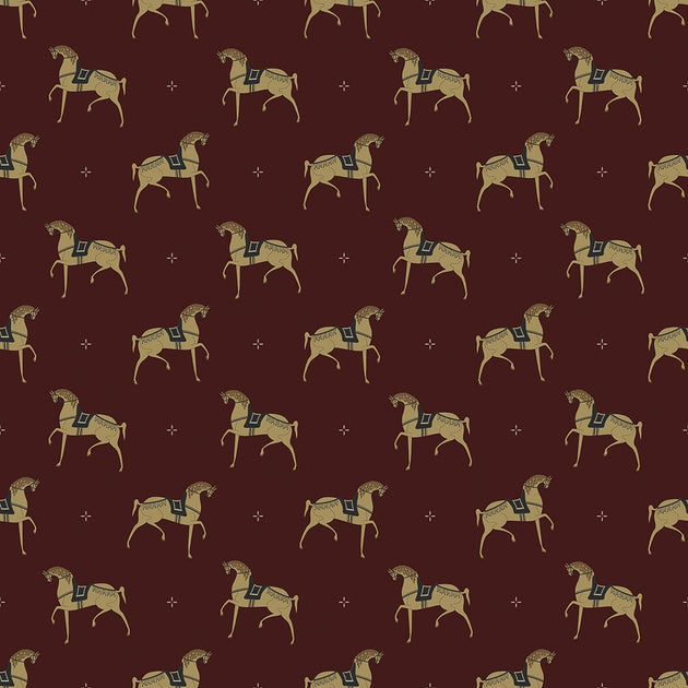 Seabiscuit Wallpaper in Garnet