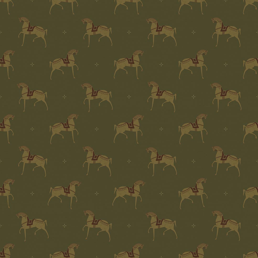 Seabiscuit Wallpaper in Gentleman Green