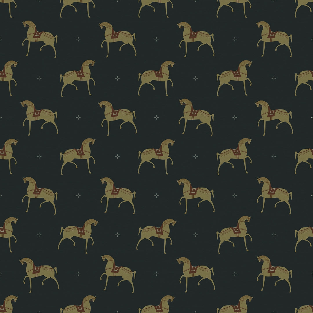 Sample of Seabiscuit Wallpaper in Oxford Blue