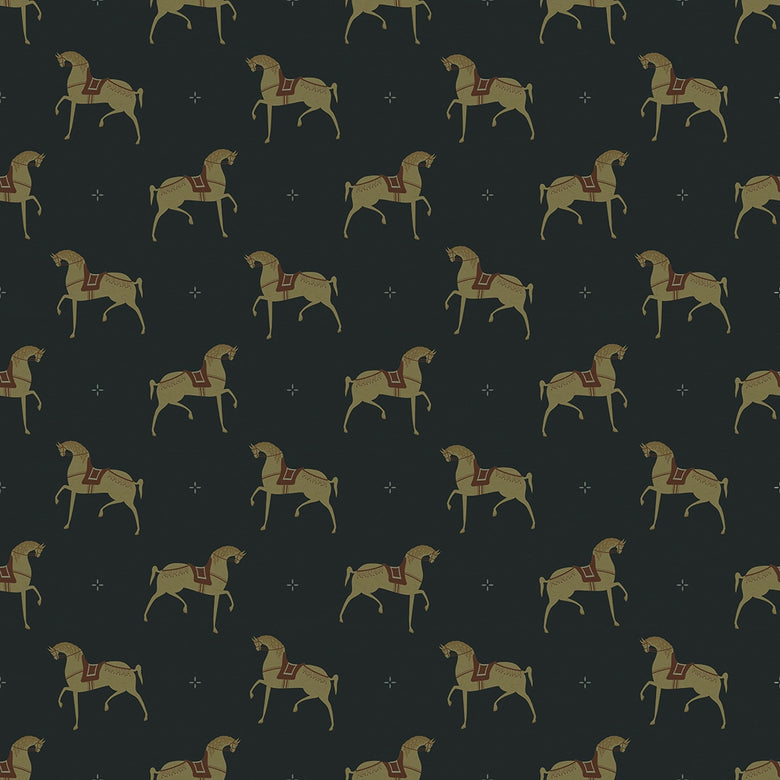 Sample of Seabiscuit Wallpaper in Oxford Blue