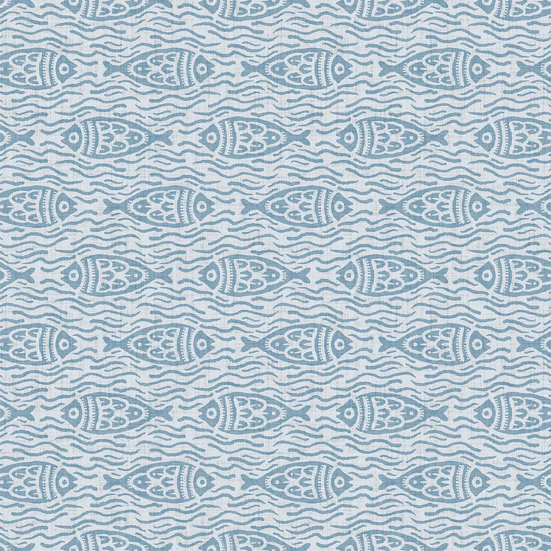 Sample of Sea of Bream Wallpaper in Cornflower Blue