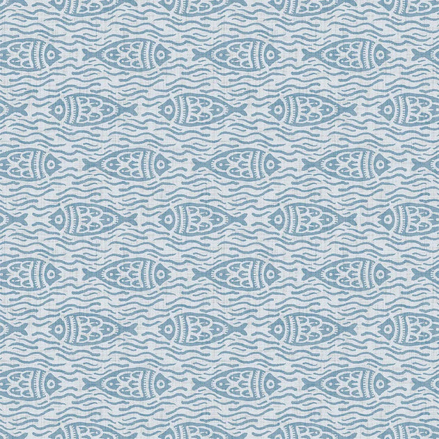 Sea of Bream Wallpaper in Cornflower Blue