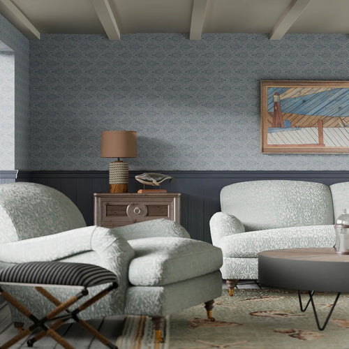 Sea of Bream Wallpaper in Cornflower Blue