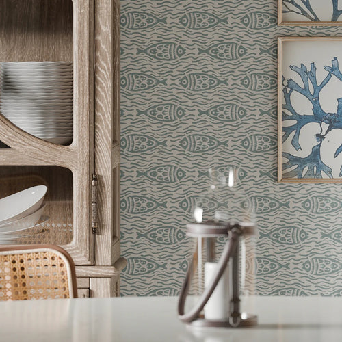Sea of Bream Wallpaper in Teal