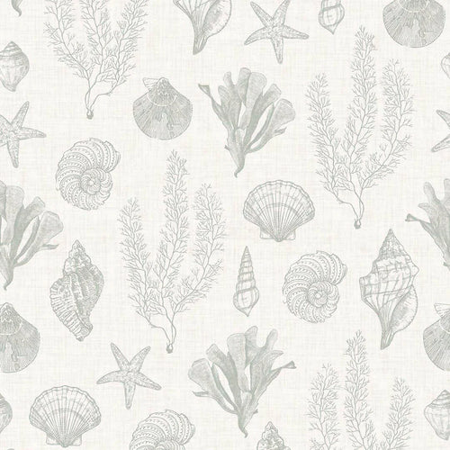 Seaside Stroll Wallpaper in Rustic Green