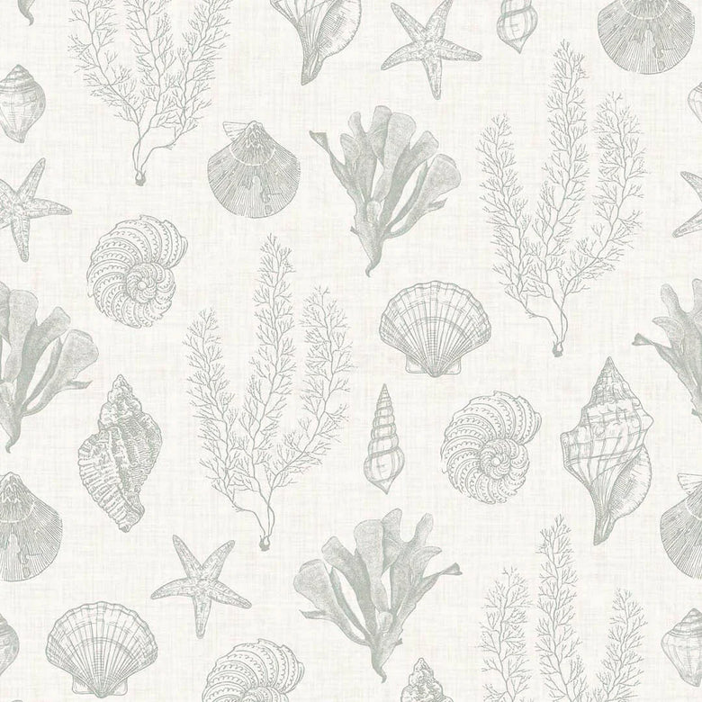 Seaside Stroll Wallpaper in Rustic Green