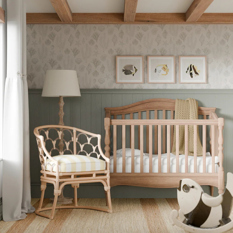 Seaside Stroll Wallpaper in Rustic Green