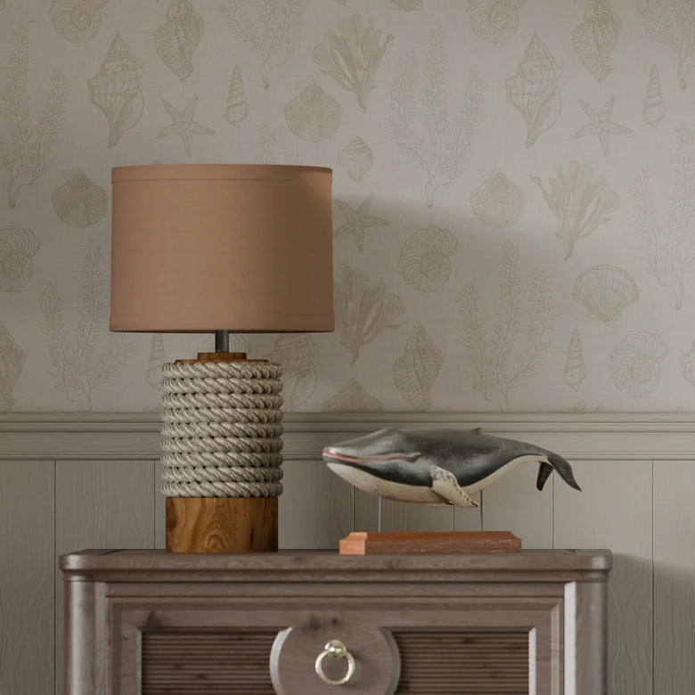 Seaside Stroll Wallpaper in Sand