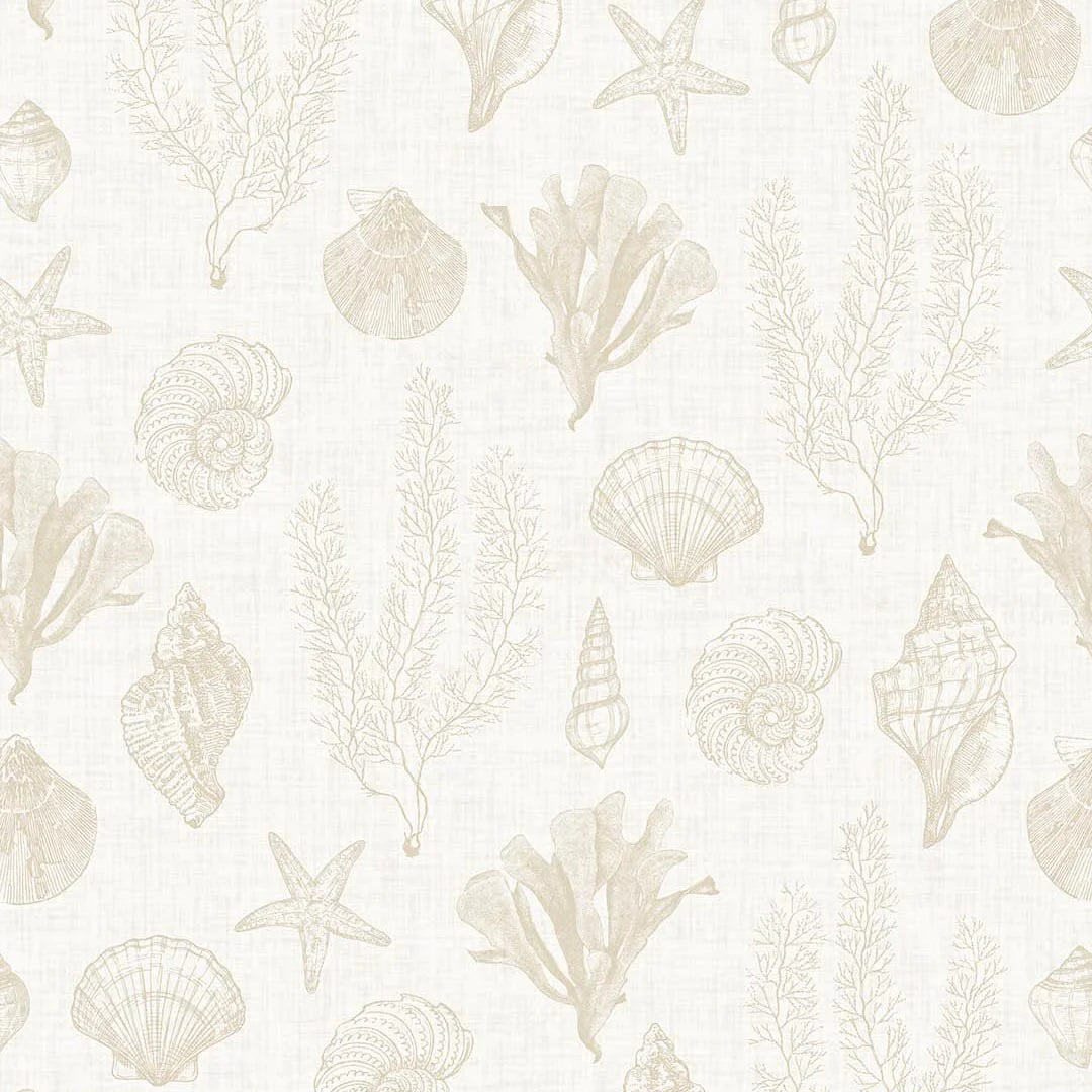 Sample of Seaside Stroll Wallpaper in Sand