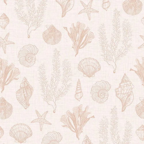 Seaside Stroll Wallpaper in Soft Spice